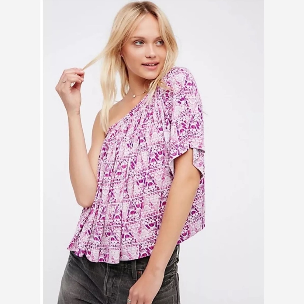 Free people ocean avenue one shoulder top size S